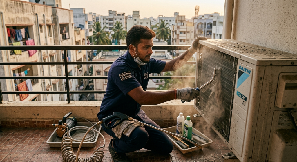 AC repair cost breakdown Chennai including gas refill and parts