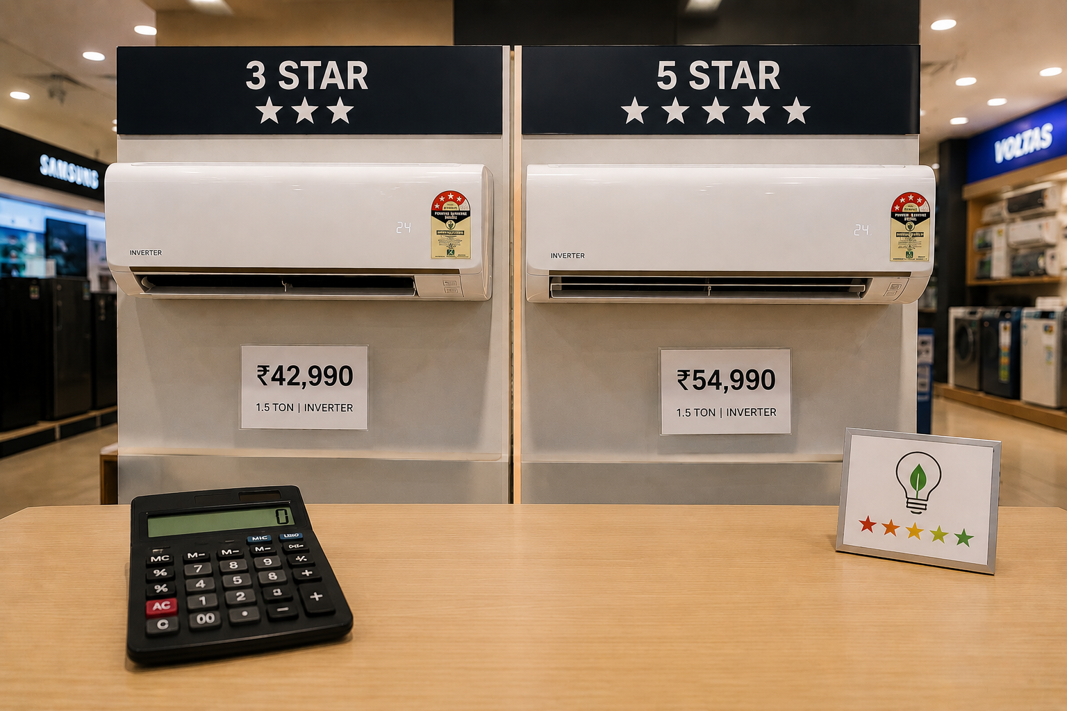 3 Star vs 5 Star AC: Will You Actually Save ₹5,000? (Real Electricity Cost Difference India 2026)