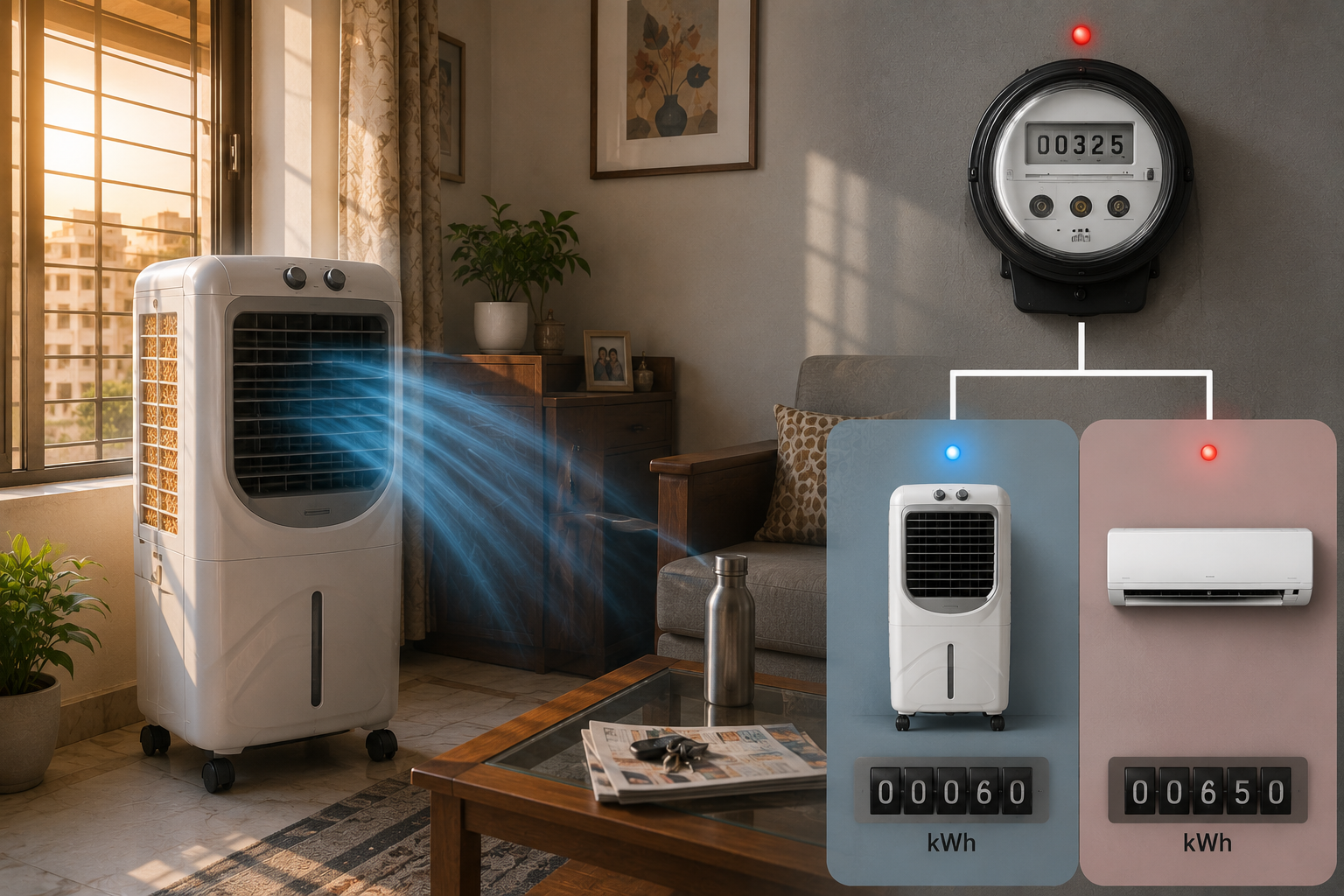 ₹150 vs ₹2,000: Cooler Electricity Consumption Per Month in India (2026 Calculator)
