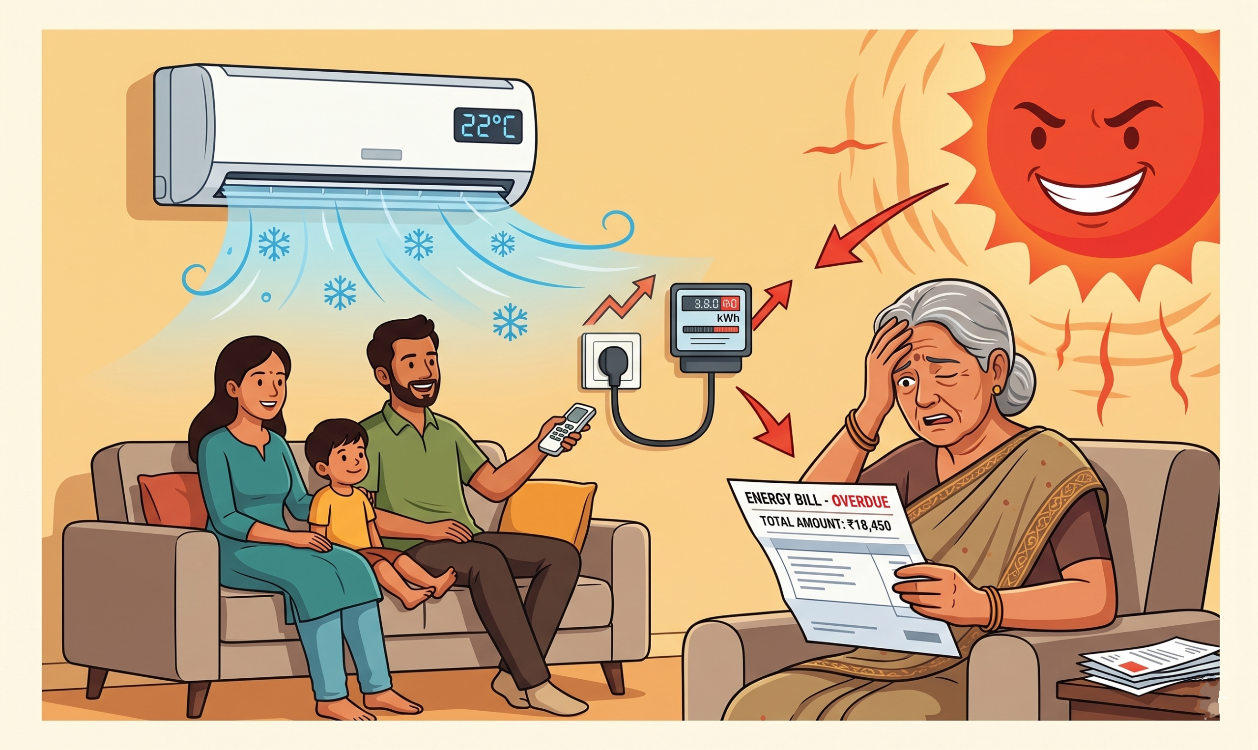 why electricity bill is high in summer AC usage India
