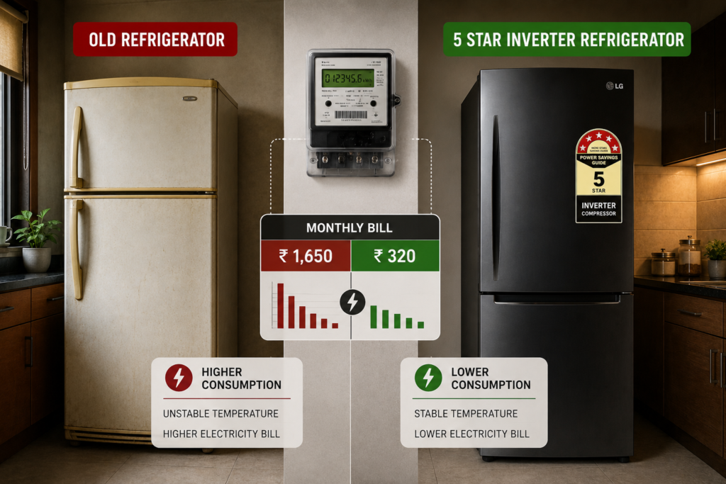 refrigerator repair or replacement electricity cost comparison